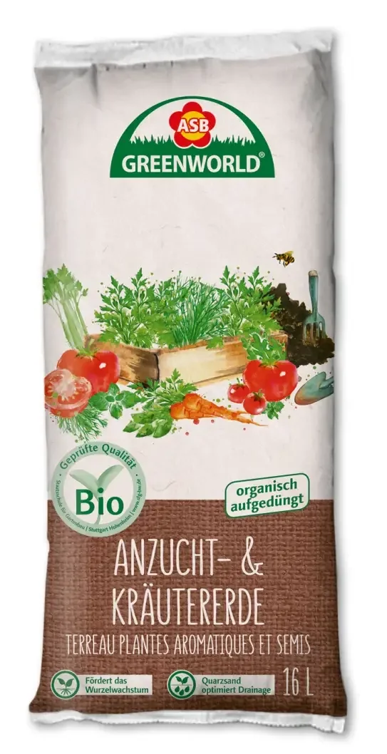Greenworld - Bio Anzuchterde und Kräutererde 16 L für Garten