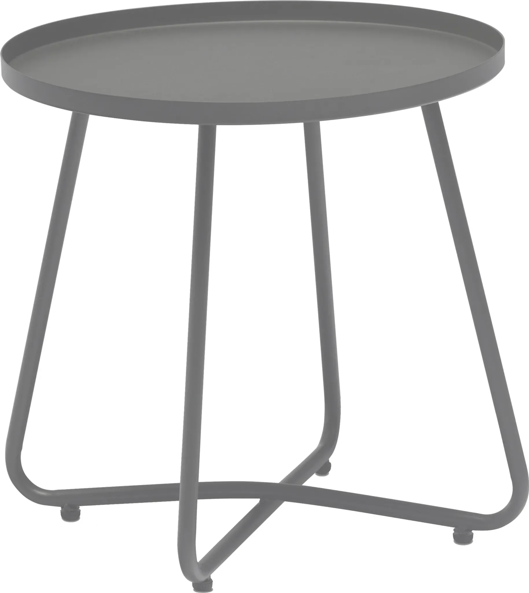 Dehner Beistelltisch Ibiza, Ø 45 cm, Höhe 45 cm, Stahl, anthrazit