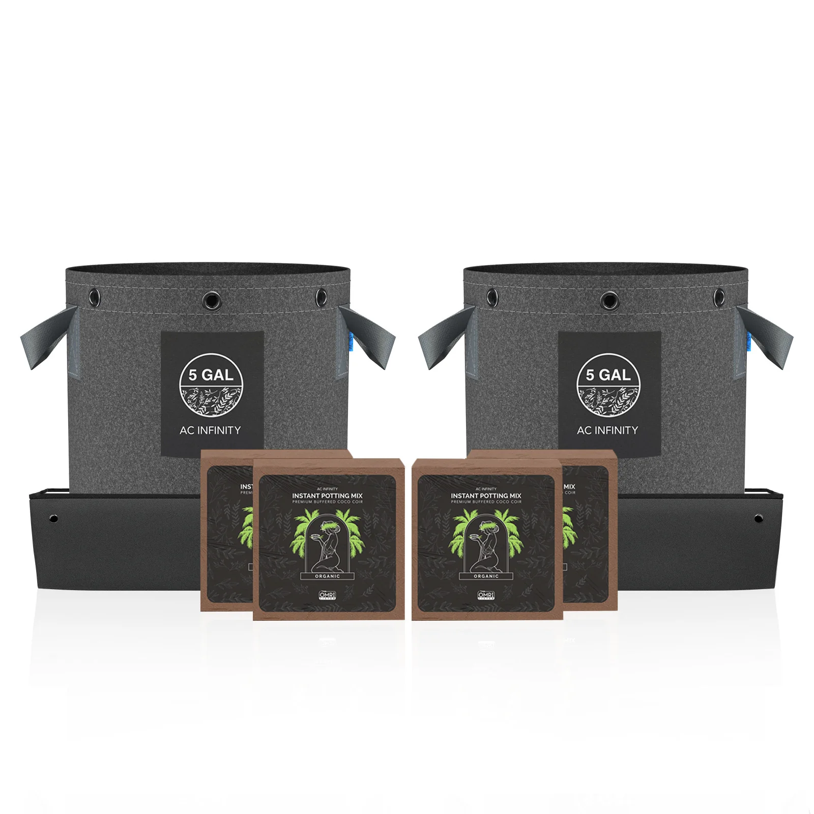 Instant Blumensubstrat Starter Set für 2 Pflanzen
