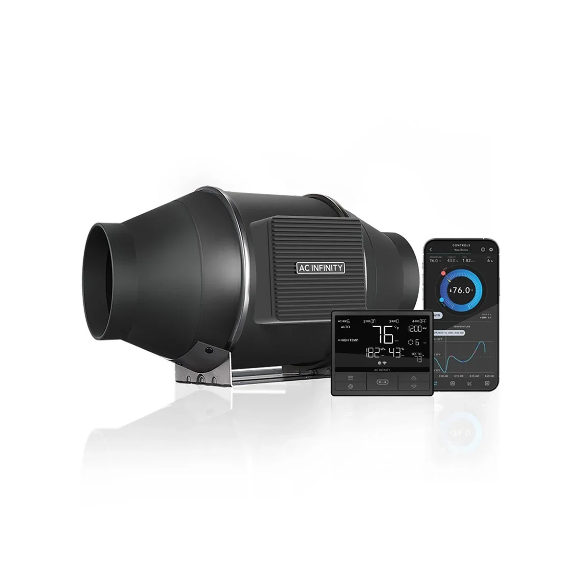 AC Infinity - CLOUDLINE PRO T4 Inline-Lüfter leise mit Controller