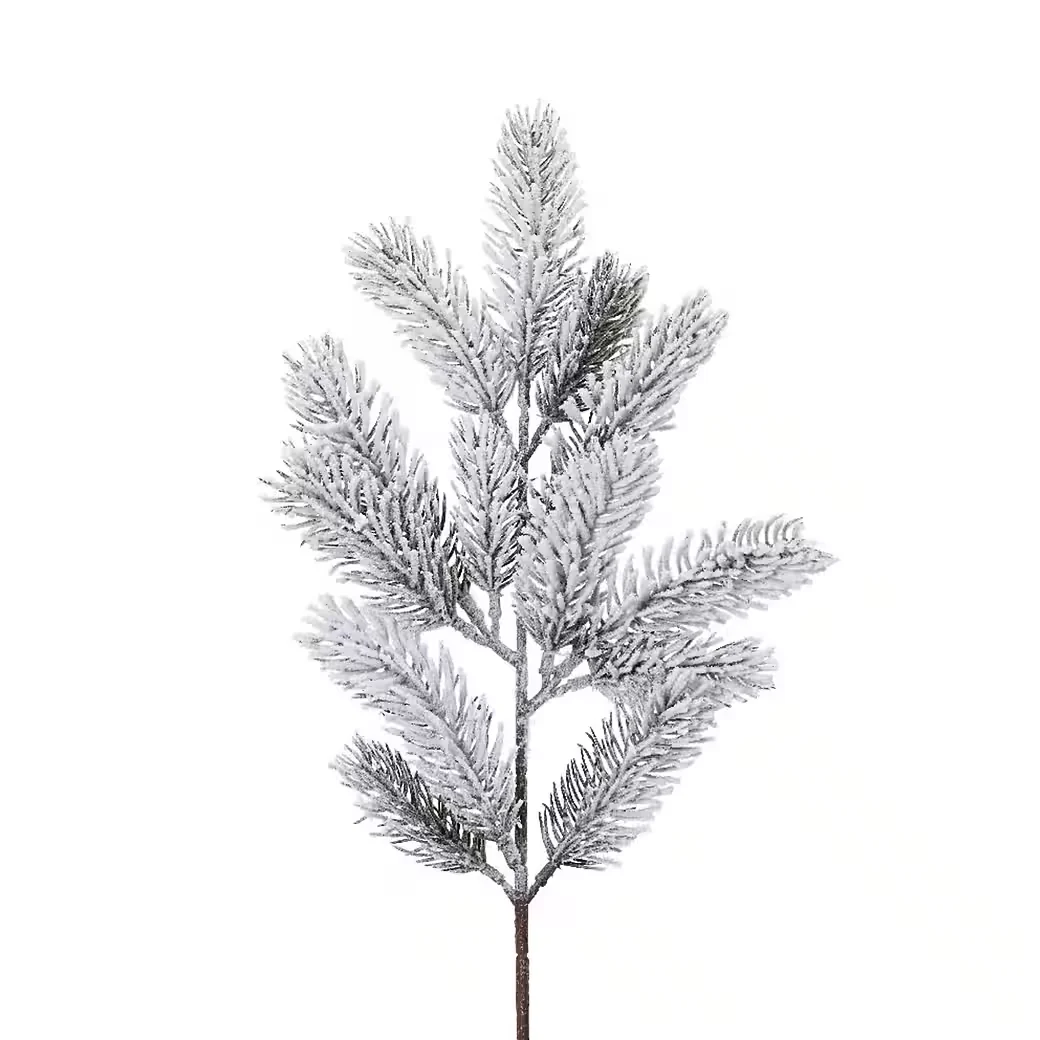 Künstlicher Tannenzweig mit Schnee – 50 cm