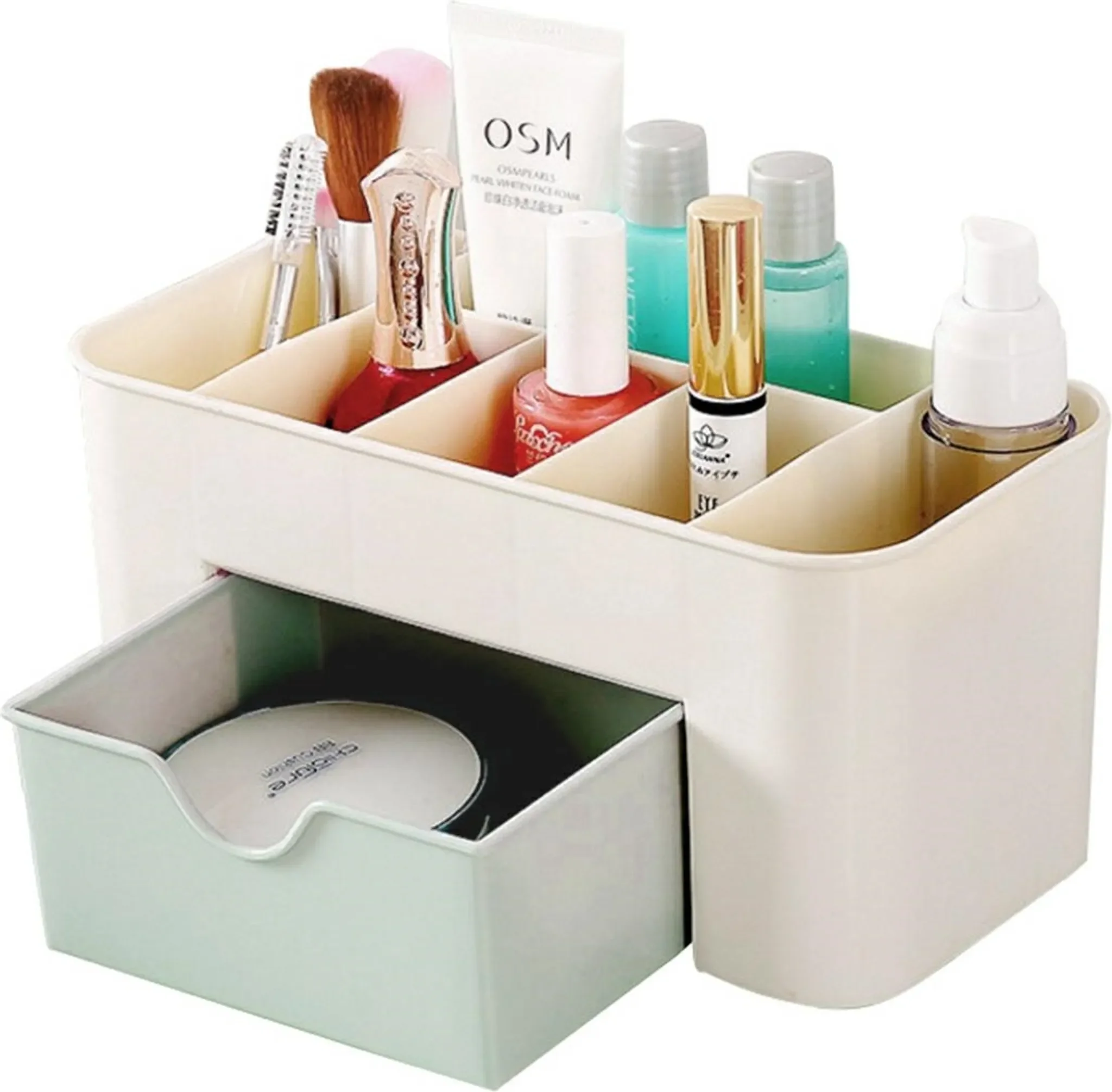 APT Kosmetik-Organizer Weiß – Grün