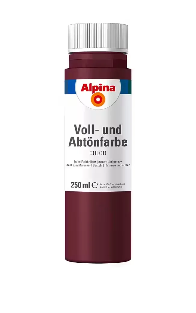 Alpina Color Voll- und Abtönfarbe Berry Red – 250 ml, seidenmatt