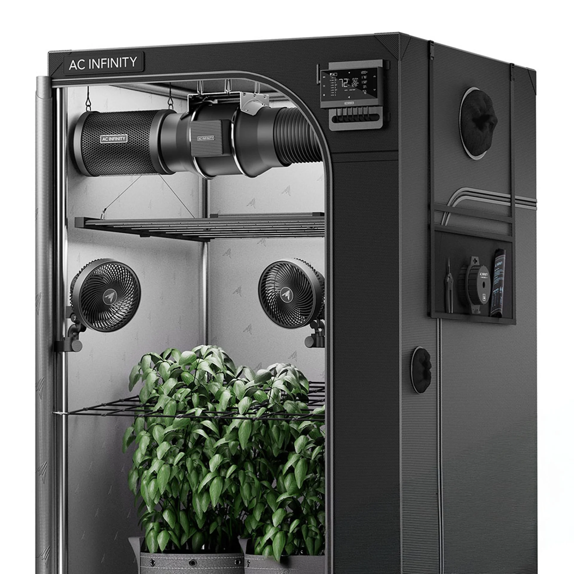 KI Growzelt System PRO 4x4 Set Beleuchtung Luftfilter 4 Pflanzen