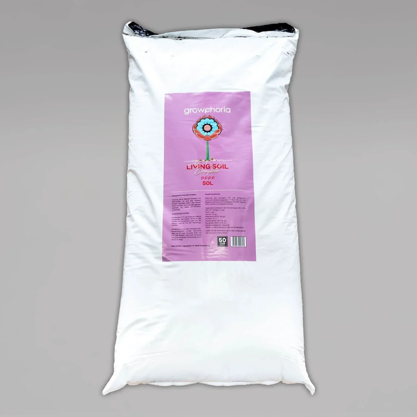 Growphoria - Living Soil Complete vorgedüngte Pflanzenerde 50 L Bio