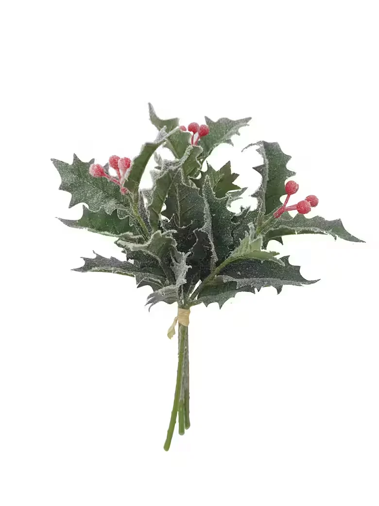 Kunstzweig Winter Lorbeerzweig Frostlook