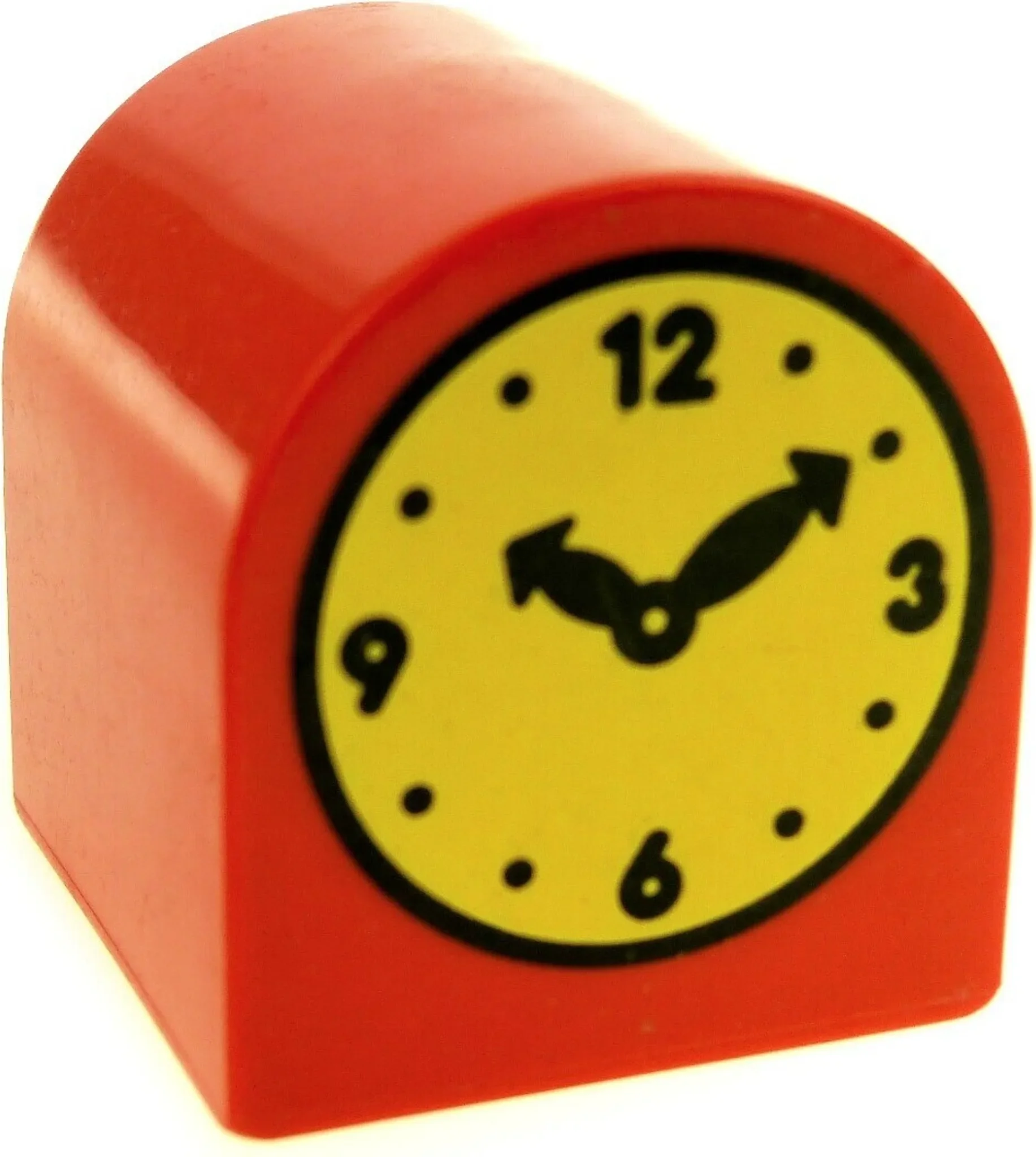 LEGO® DUPLO® Uhrstein – Rot, Rund, 2×2×2, bedruckt