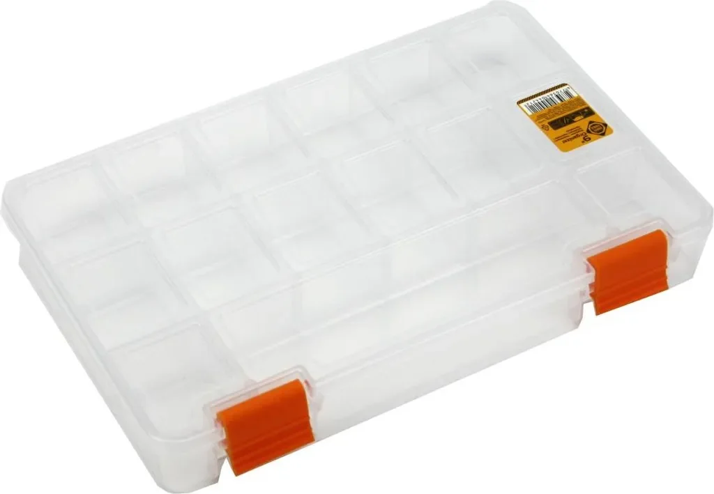 Sortimentskasten / Sortierkasten – 15 Fächer, transparent, PP