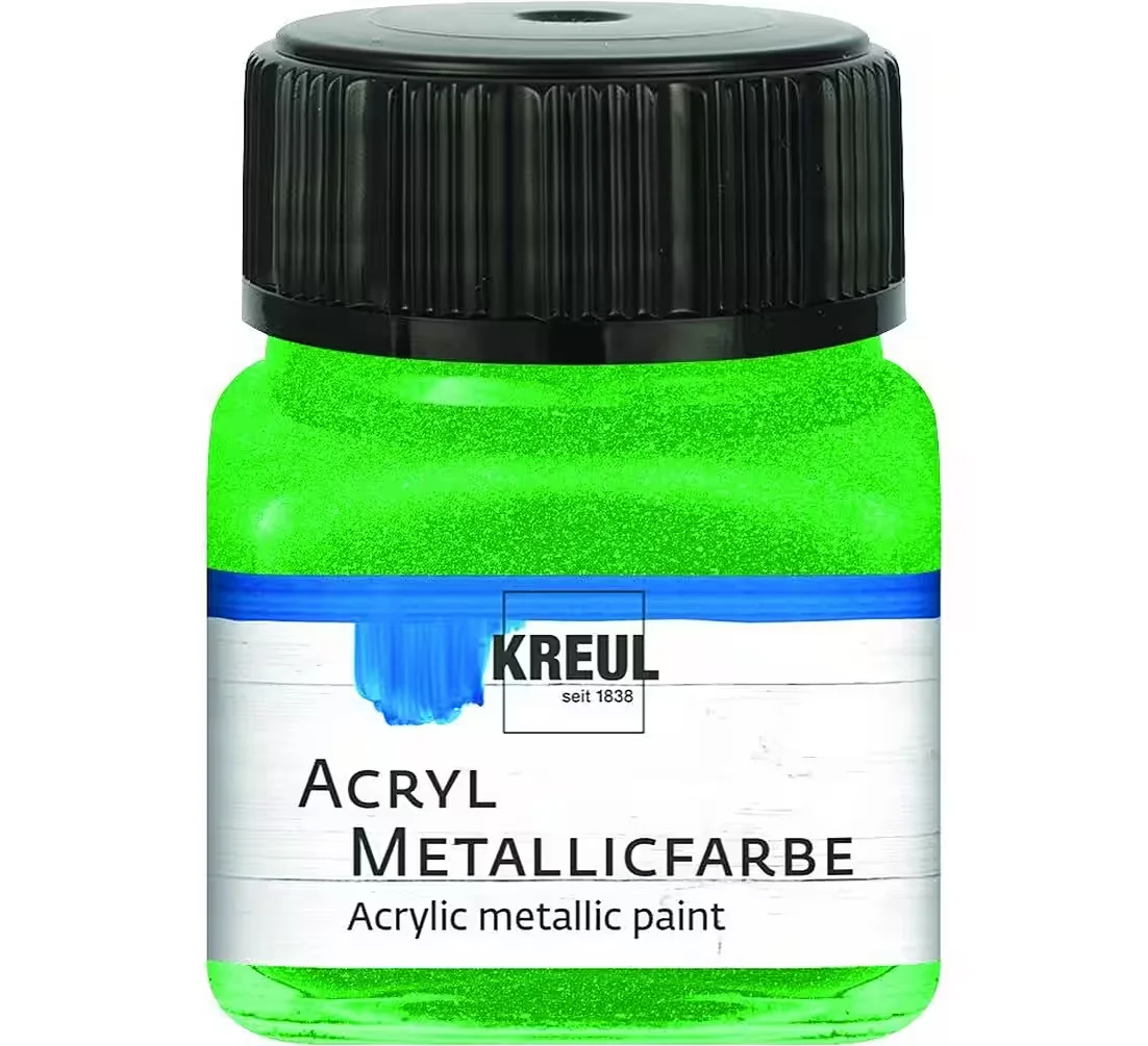 KREUL Acryl Metallicfarbe – Grün, 20 ml