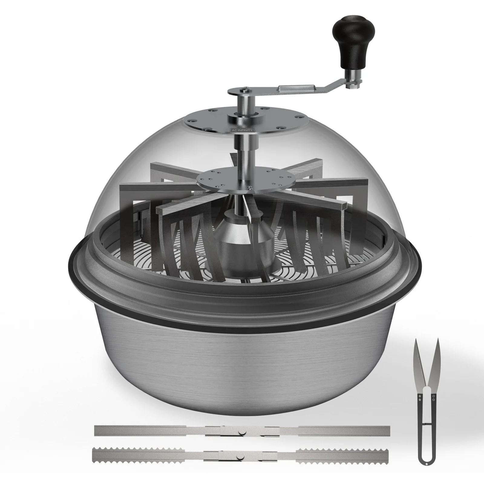 Bud Bowl Trimmer 19 Zoll Dreh Twist mit transparenter Schutzhaube