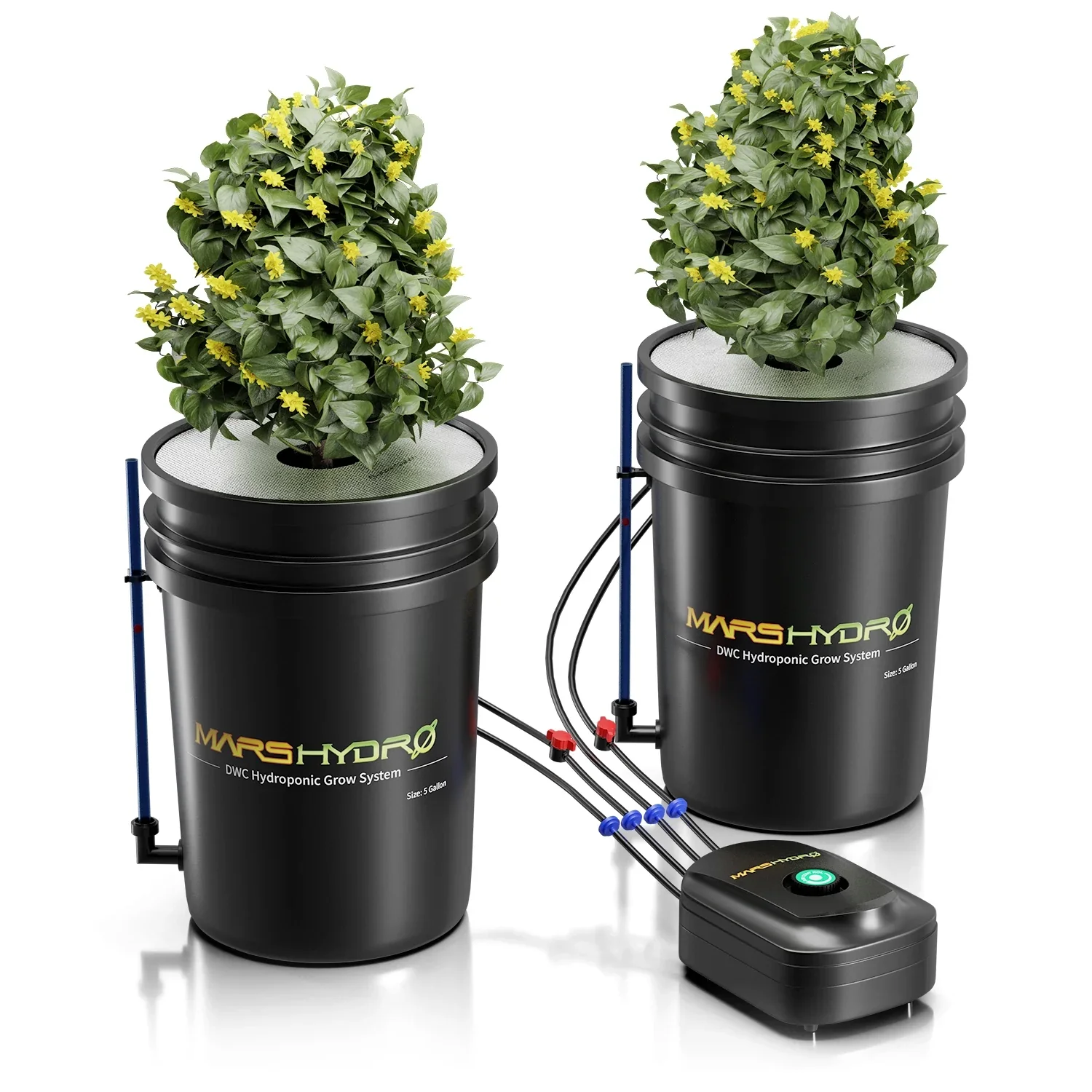 Mars Hydro - DWC Hydroponik System 2 Eimer Set für Pflanzen