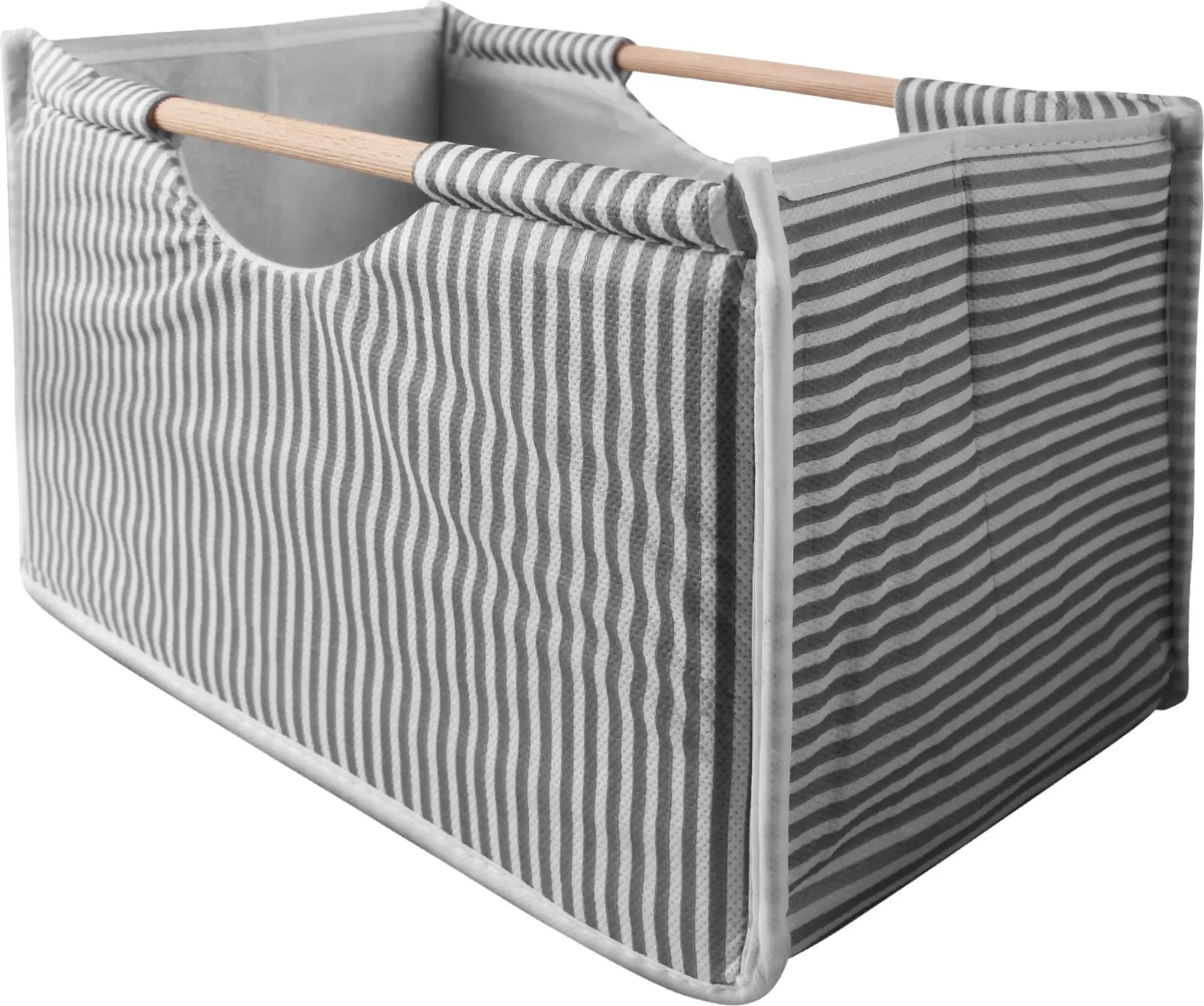 Bestlivings Faltbare Aufbewahrungsbox – 32 x 17 x 18 cm, Grau-Weiß