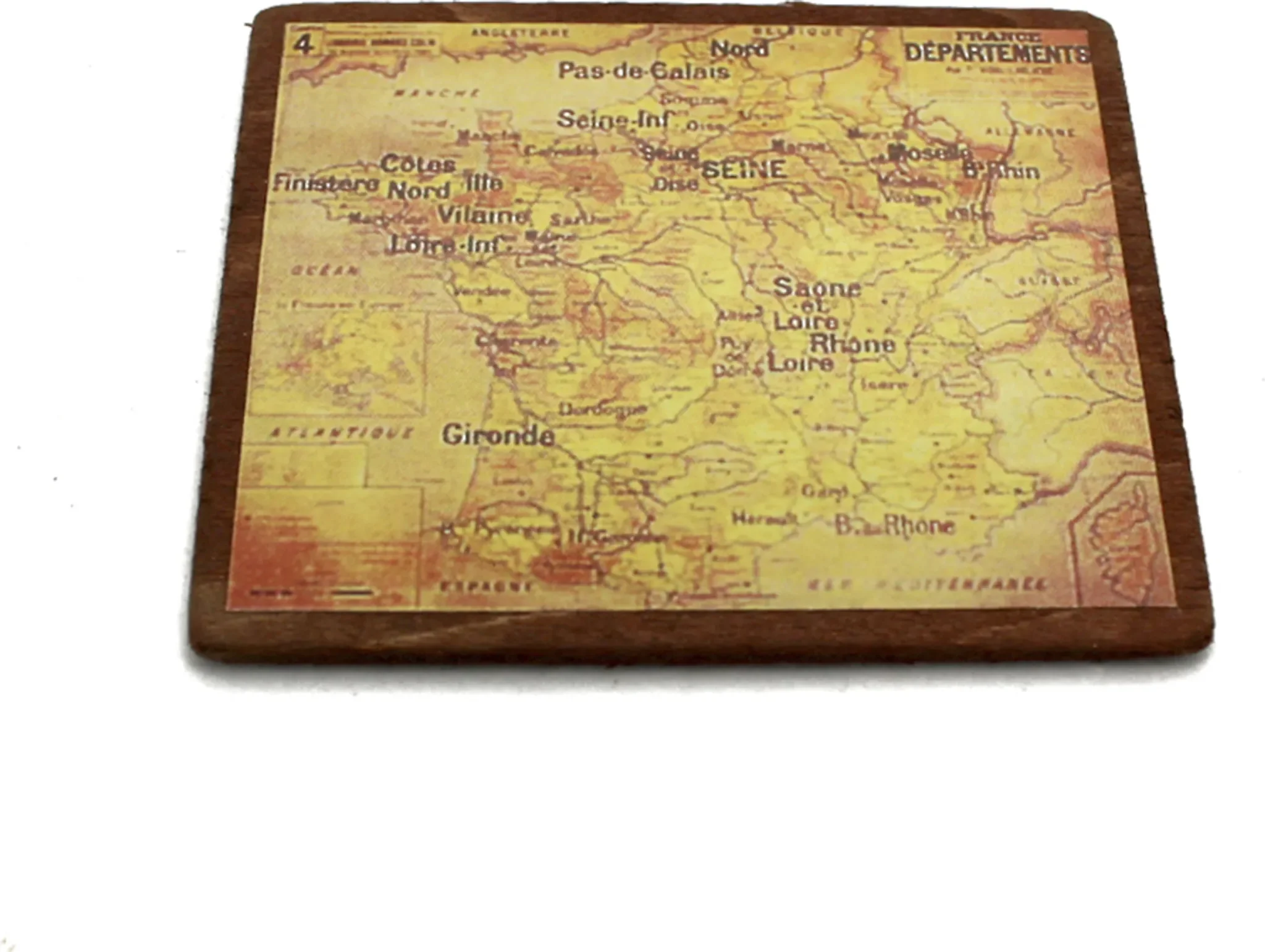 Puppenhaus Miniatur-Landkarte Frankreich – Maßstab 1:12, Holz