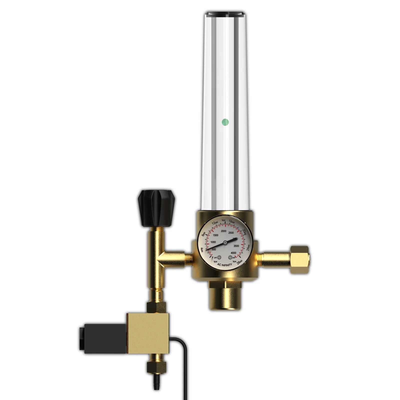 CO2 Regler Kohlendioxid Monitor Magnetventil und Durchflussmesser