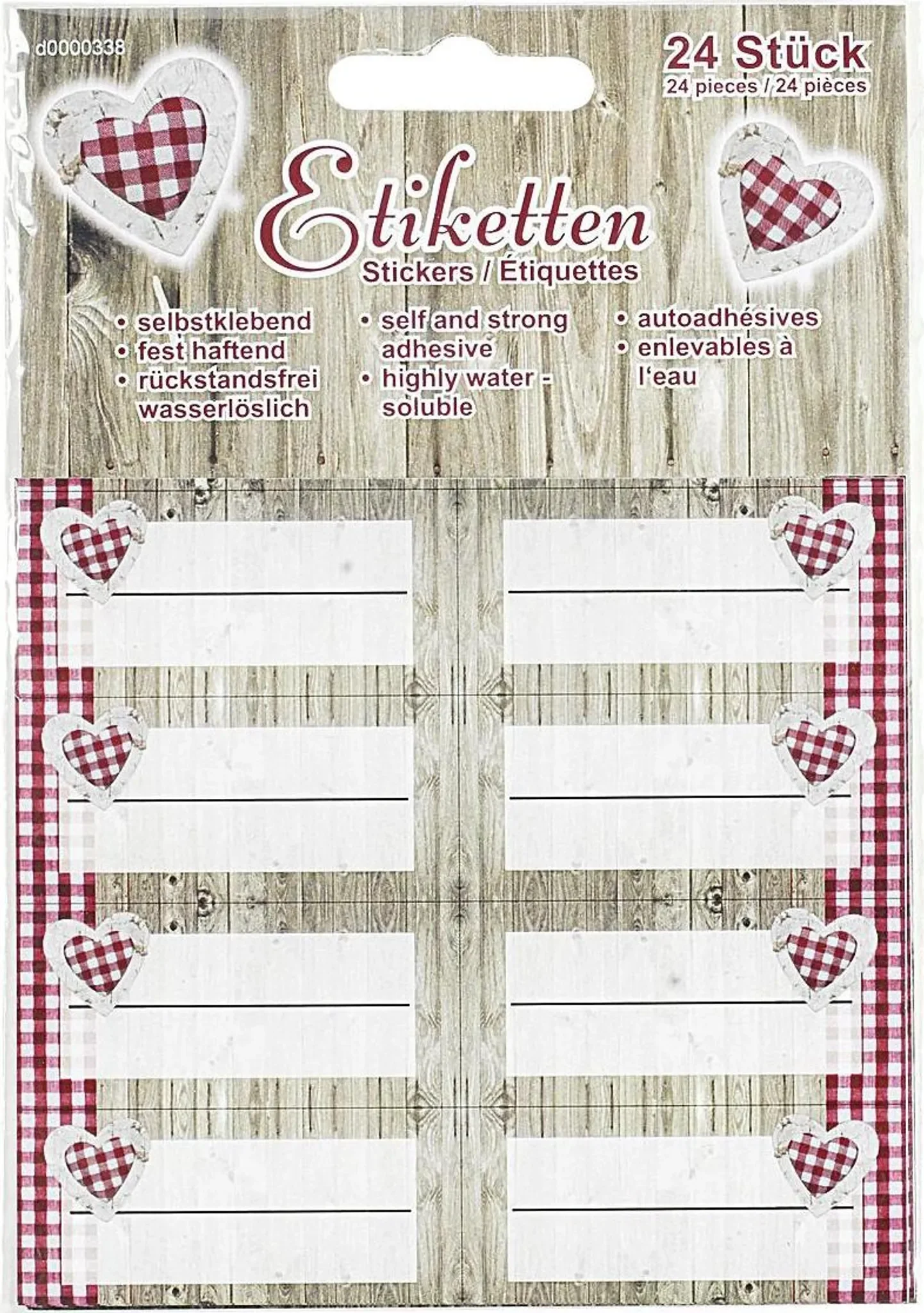 Dosen-Zentrale Züchner Einmachglas-Etiketten – 24er Pack