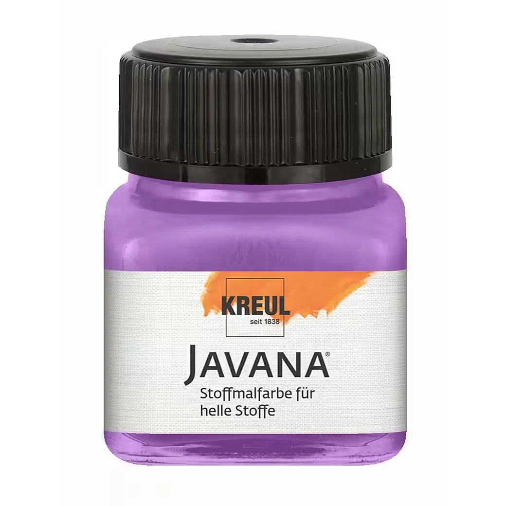 KREUL Stoffmalfarbe JAVANA – Flieder, 20 ml Glas