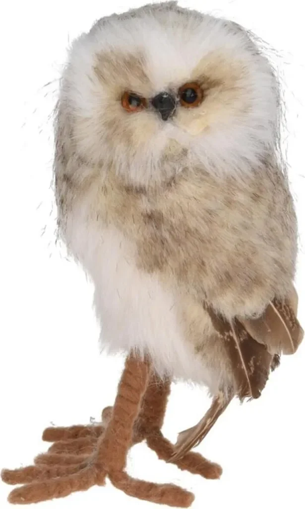 Dekorative stehende Eule – Braun, 17 cm