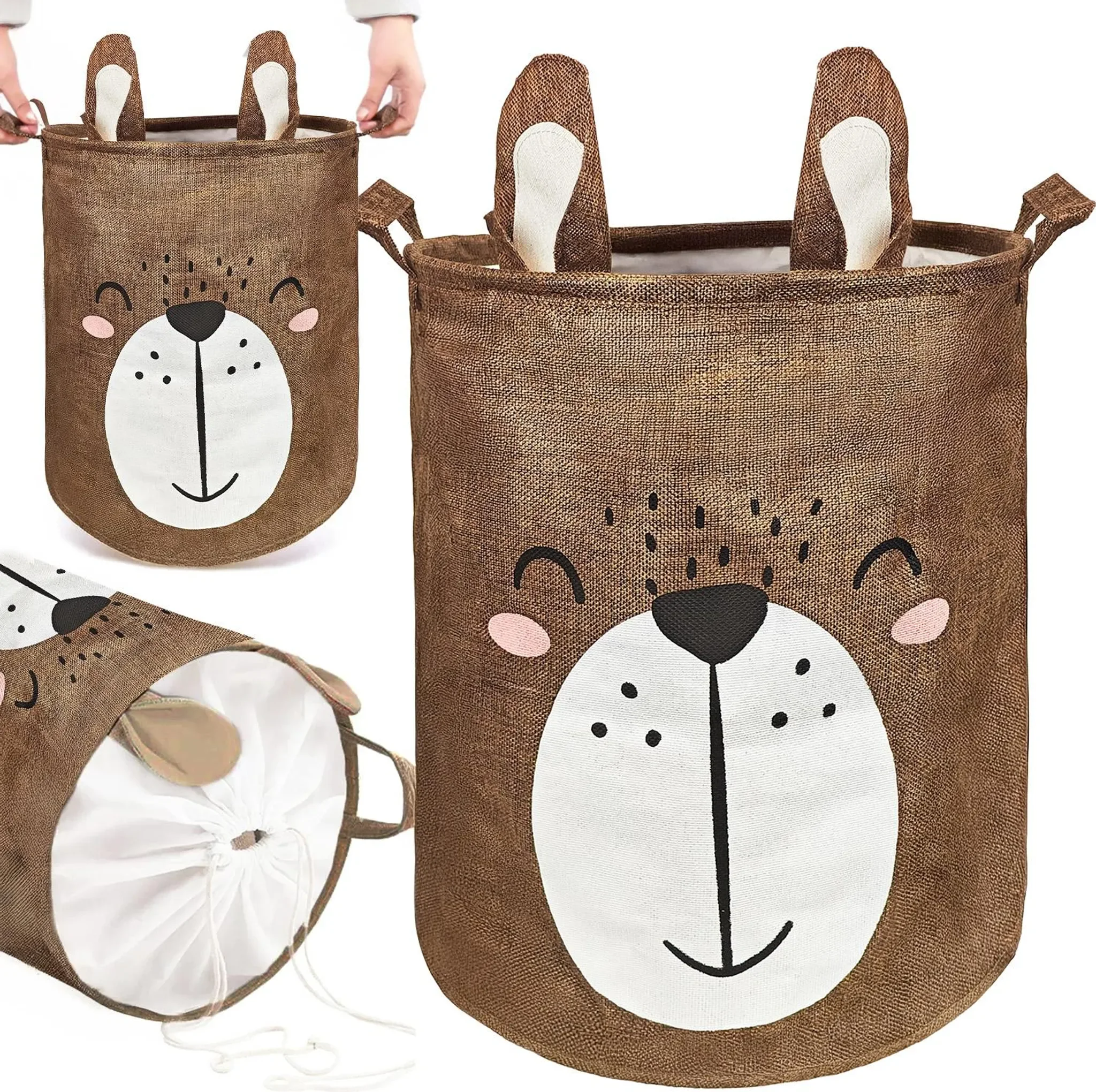 Aufbewahrungskorb „Peter“ – 43 L, faltbar & verschließbar, Grau