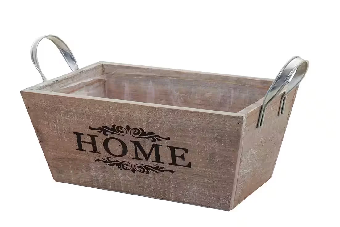 Blumenkasten Dekorative FSC Holzkiste "HOME"