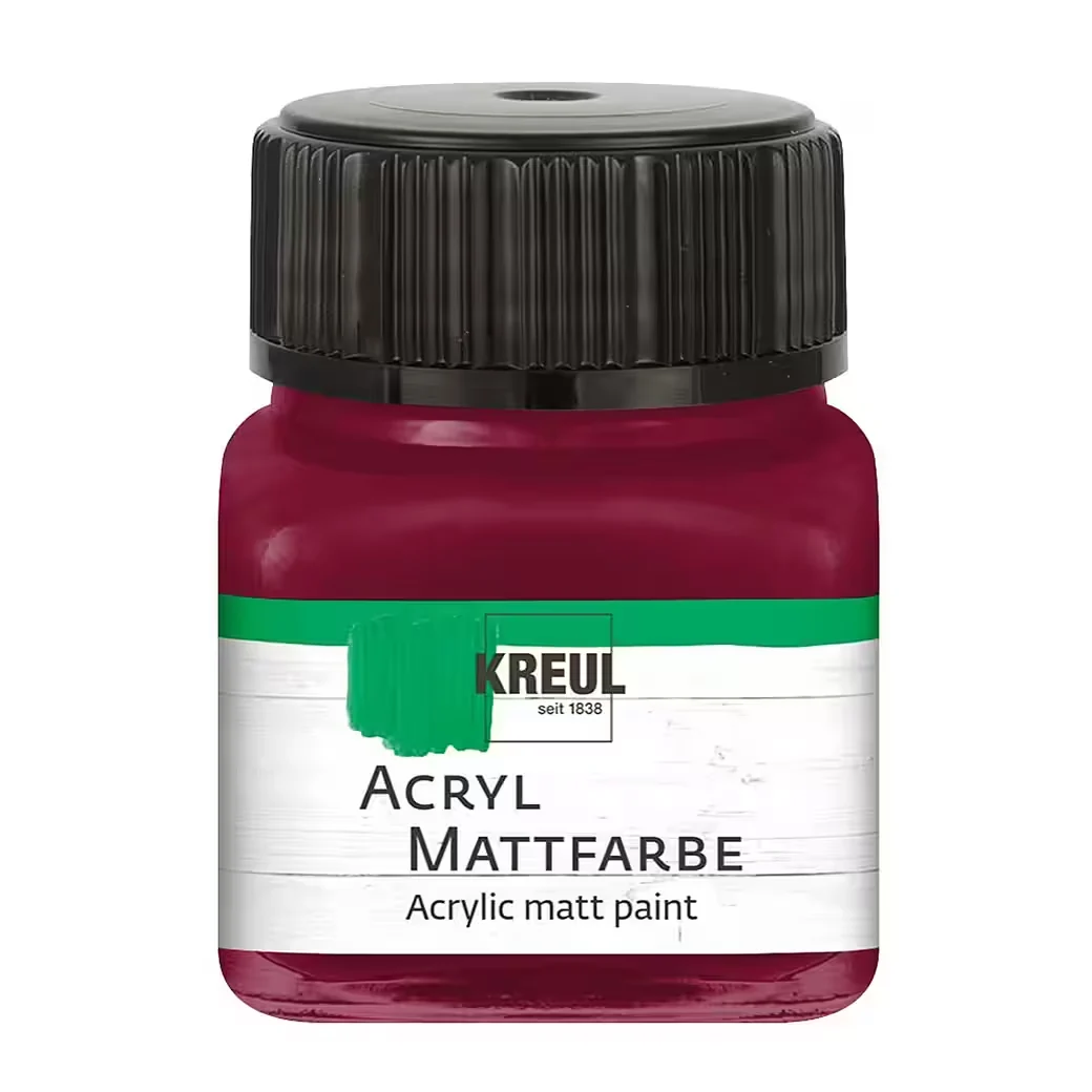 KREUL Acryl Mattfarbe – Weinrot, 20 ml