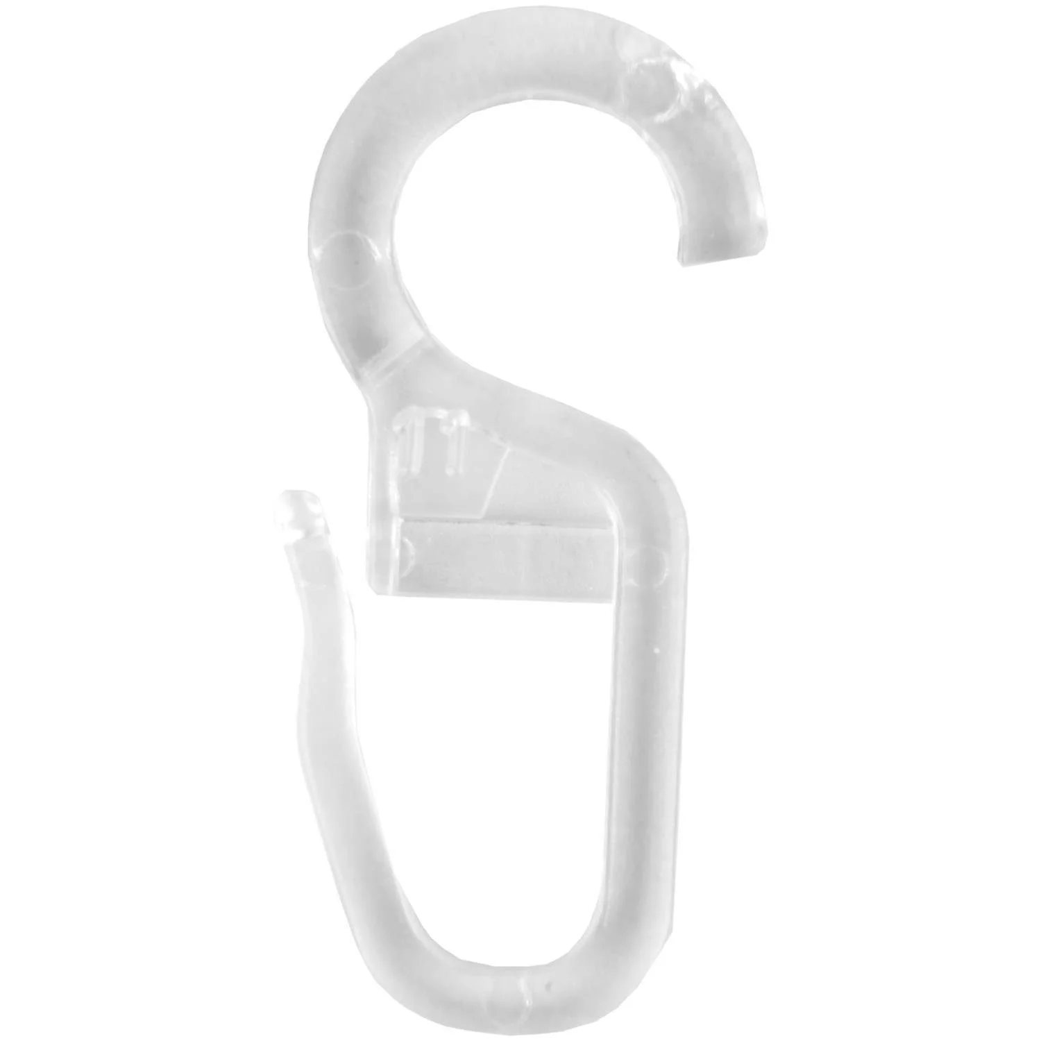 Gardinenringe mit Faltenleghaken - klar, 9 mm