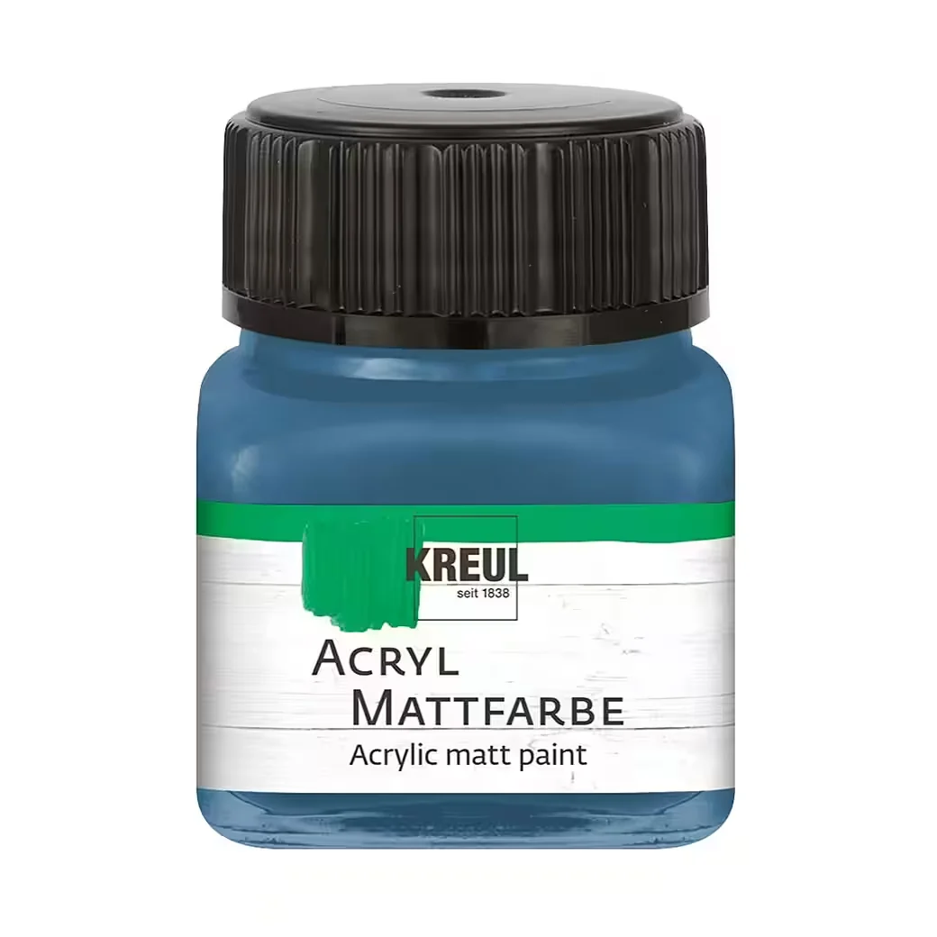 KREUL Acryl Mattfarbe – Stahlblau, 20 ml