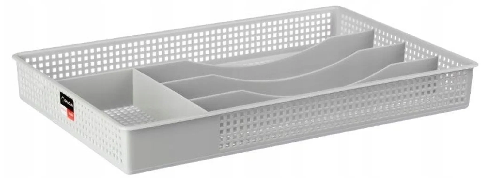 Besteckschubladeneinsatz ELLY, durchbrochen – Hellgrau, 33 × 21 × 4 cm