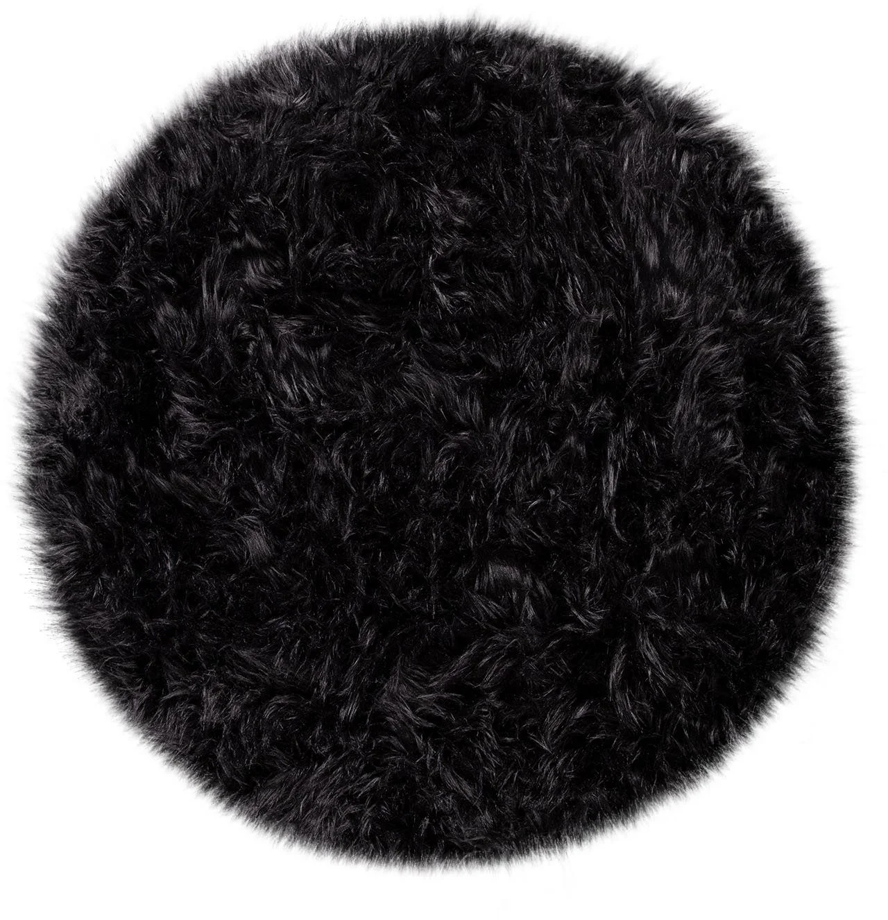 Fellteppich Playa 960 – Rund, Schwarz