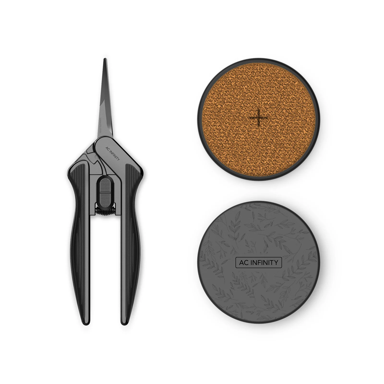 Ergonomische Gartenschere Edelstahl gerade Klingen Reinigungsset