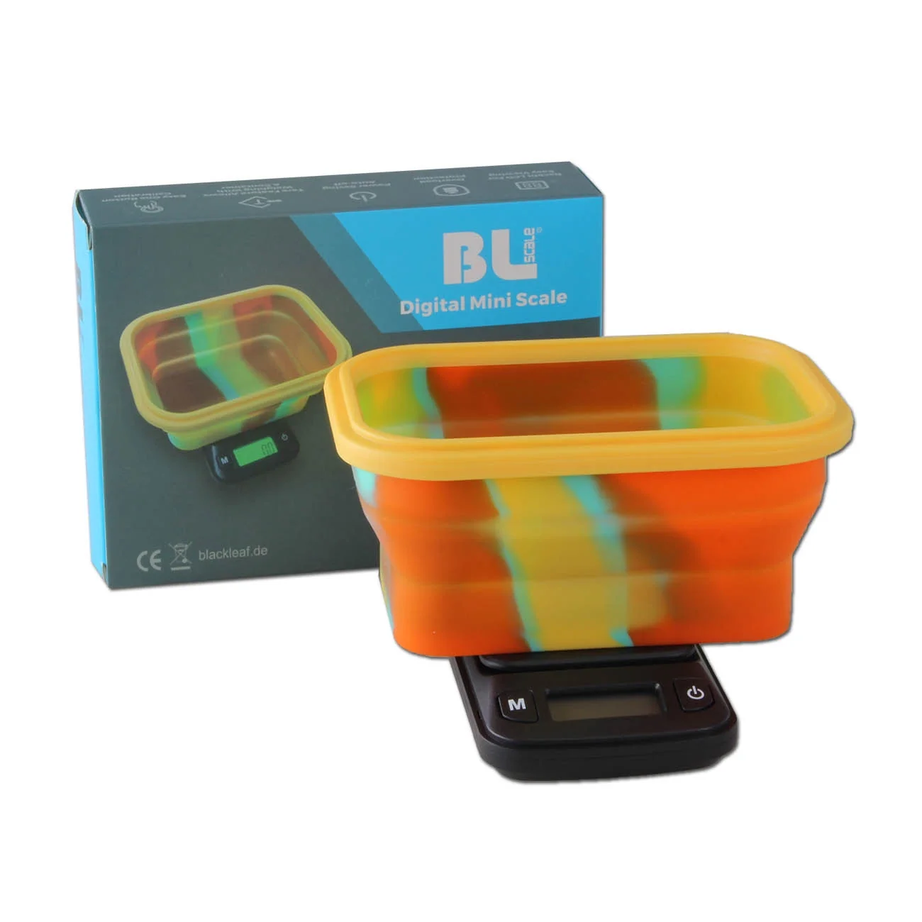 BLscale - Digitalwaage Feinwaage 0,01 g bis 100 g mit Silikonschale