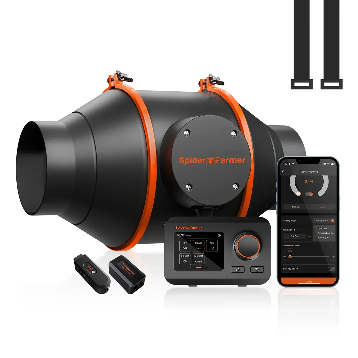 Spider Farmer Abluftventilator GGS Controller 350 m3 h Growbox