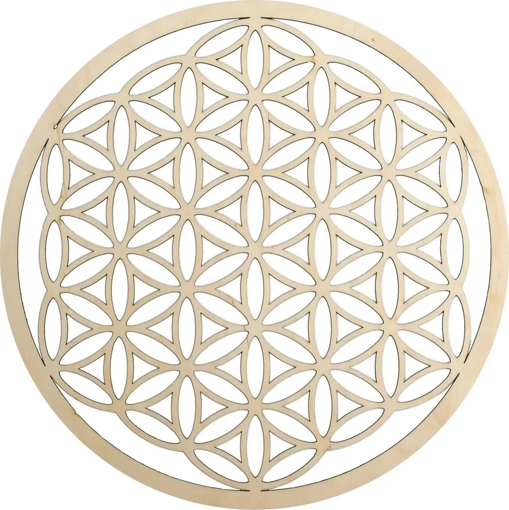 Blume des Lebens – Wandschmuck aus Holz, 6 cm