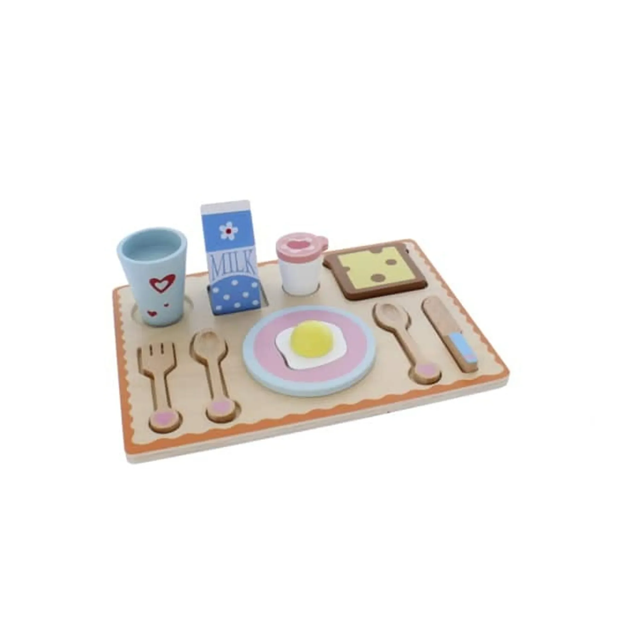 Besttoy Frühstücksbrett aus Holz – Spielset für Kaufladen & Kinderküche