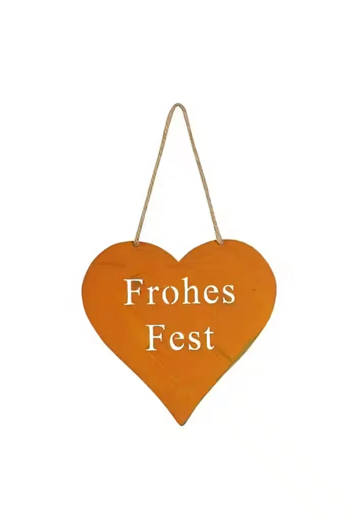 Metallschild Weihnachtsdeko Türschild – Frohes Fest