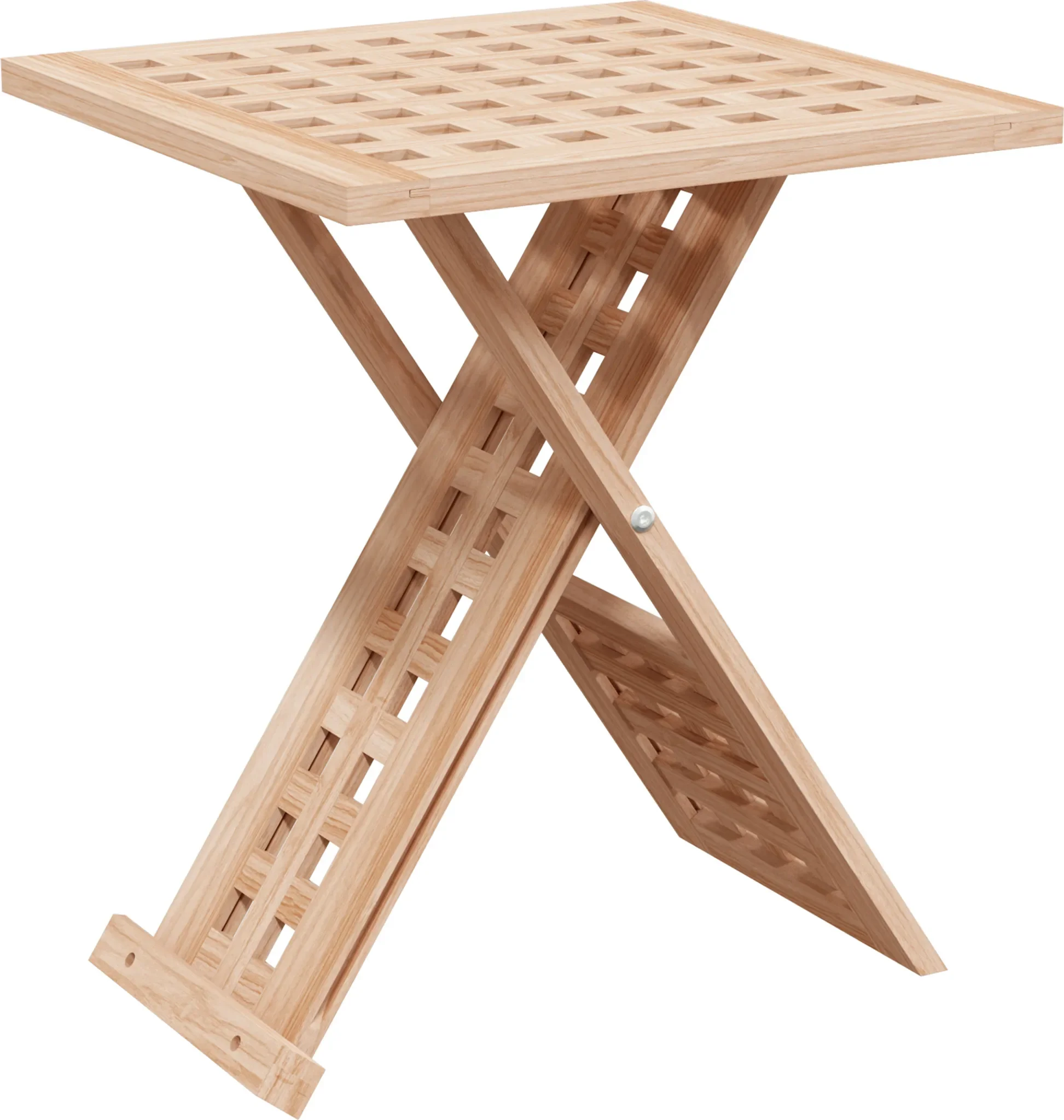 Best Möbel Couchtisch CL63689 – Klappbar, 33x33x40,5 cm, Massivholz Walnuss